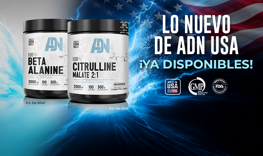 Lo nuevo de ADN USA: Beta Alanine y Citrulline Malate 2:1, ¡ya disponibles!